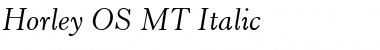 Horley OS MT Italic Font