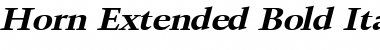Horn Extended Bold Italic Font