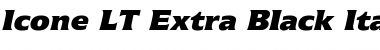 Icone LT ExtraBlack Italic Font