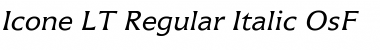 Icone LT RegularOsF Italic Font