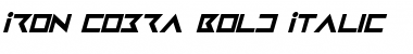 Iron Cobra Bold Italic Font