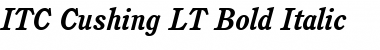 Cushing LT Book Bold Italic Font