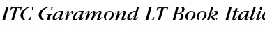 Garamond LT Book Italic Font