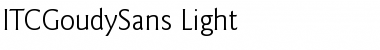 ITCGoudySans-Light Font