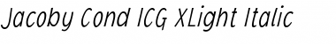 Jacoby Cond ICG XLight Italic Font