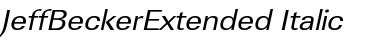 JeffBeckerExtended Italic Font