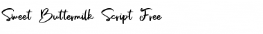 Sweet Buttermilk Free Script Regular Font