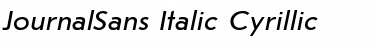 JournalSans Italic Cyrillic Font