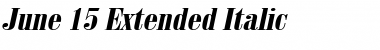 June 15 Extended Italic Font