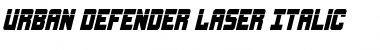 Urban Defender Laser Italic Font