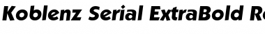 Koblenz-Serial-ExtraBold RegularItalic Font
