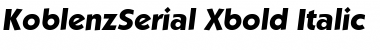 KoblenzSerial-Xbold Italic Font