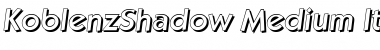 KoblenzShadow-Medium Italic Font