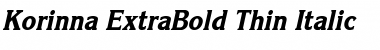 Korinna-ExtraBold Thin Italic Font