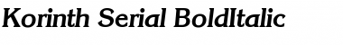 Korinth-Serial BoldItalic Font