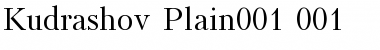 Kudrashov Plain Font