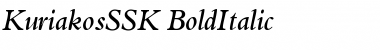 KuriakosSSK BoldItalic Font