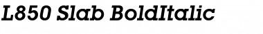 L850-Slab BoldItalic Font