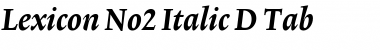 Lexicon No2 Italic D Tab
