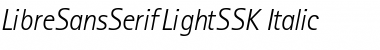 LibreSansSerifLightSSK Italic