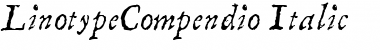 LTCompendio Regular Italic Font