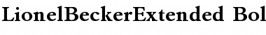 LionelBeckerExtended Font