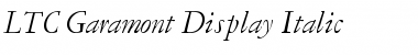 LTC Garamont Display Italic Font