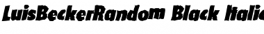 Download LuisBeckerRandom-Black Font