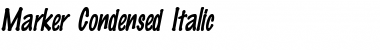 MarkerCondensed Italic