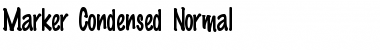 MarkerCondensed Normal Font