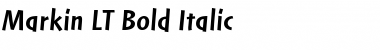Markin LT Regular Bold Italic Font