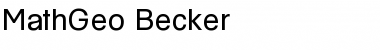 Download MathGeo Becker Font