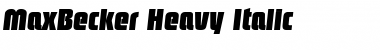 MaxBecker-Heavy Font