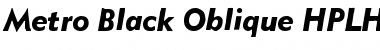 Download Metro Black Oblique Font