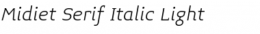Midiet Serif Italic Light Font