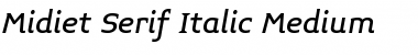 Midiet Serif Italic Medium