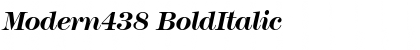 Modern438 BoldItalic Font