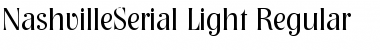 NashvilleSerial-Light Regular Font