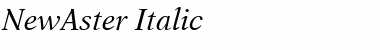 NewAster RomanItalic Font