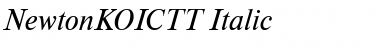 NewtonKOICTT Italic Font