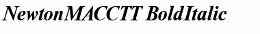 NewtonMACCTT BoldItalic Font