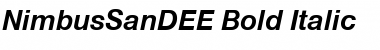 NimbusSanDEE Bold Italic Font