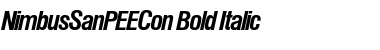 NimbusSanPEECon Bold Italic Font