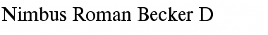 Download Nimbus Roman Becker D Font