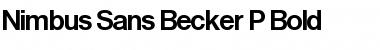 Nimbus Sans Becker P Bold Font