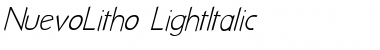 NuevoLitho LightItalic Font