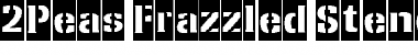 2Peas Frazzled Stencil Negative Font