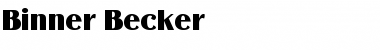 Download Binner Becker Font