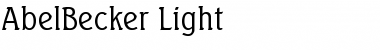 AbelBecker-Light Regular Font