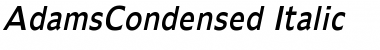 AdamsCondensed Italic